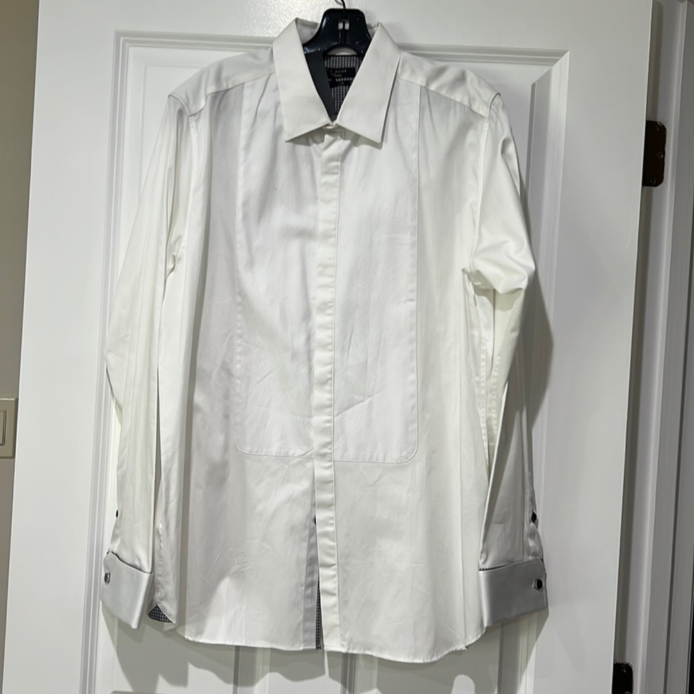Ted Baker men’s white dinner shirt long sleeve 16.5 new with tags